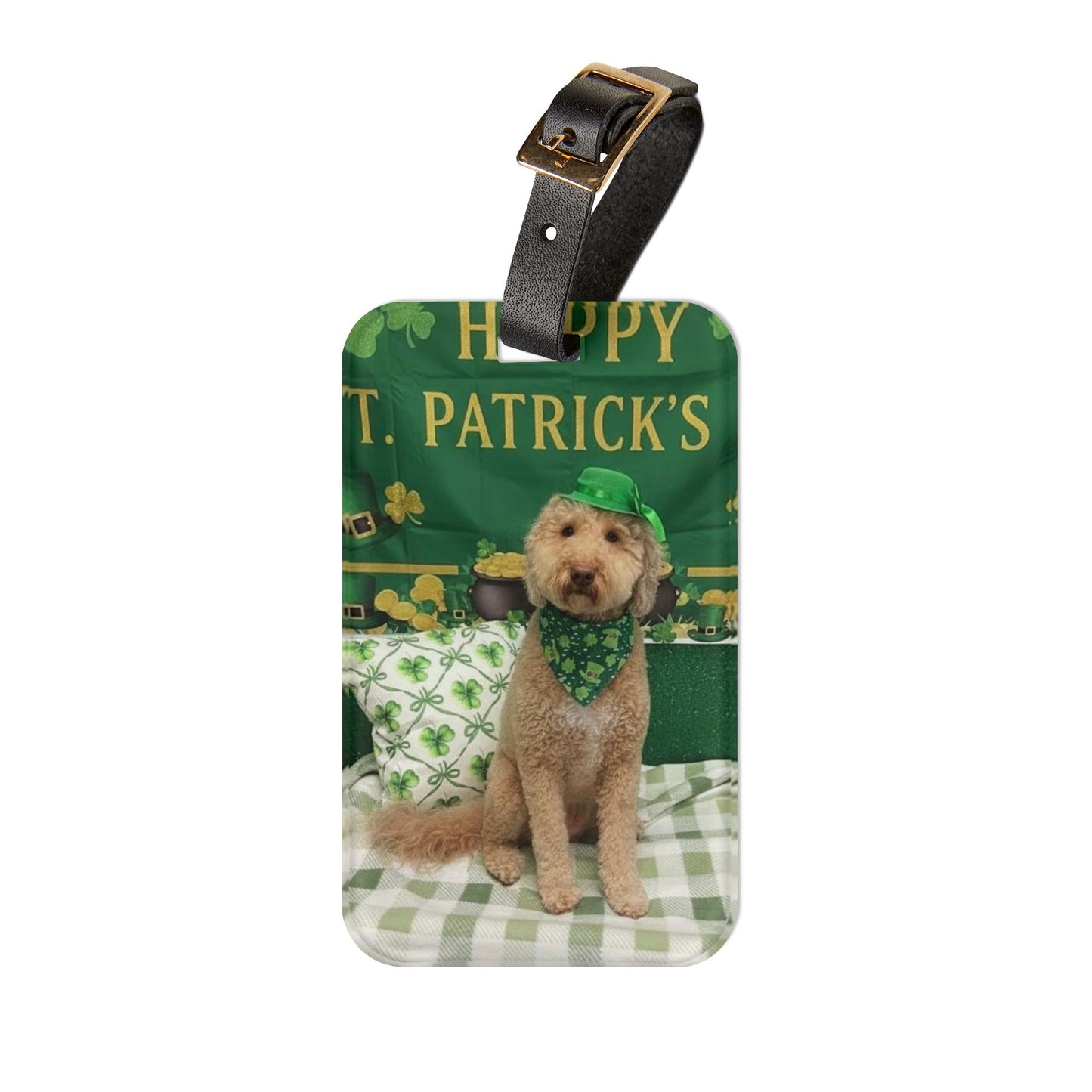 Charlie - St. Patrick's Day Dog Luggage Tag