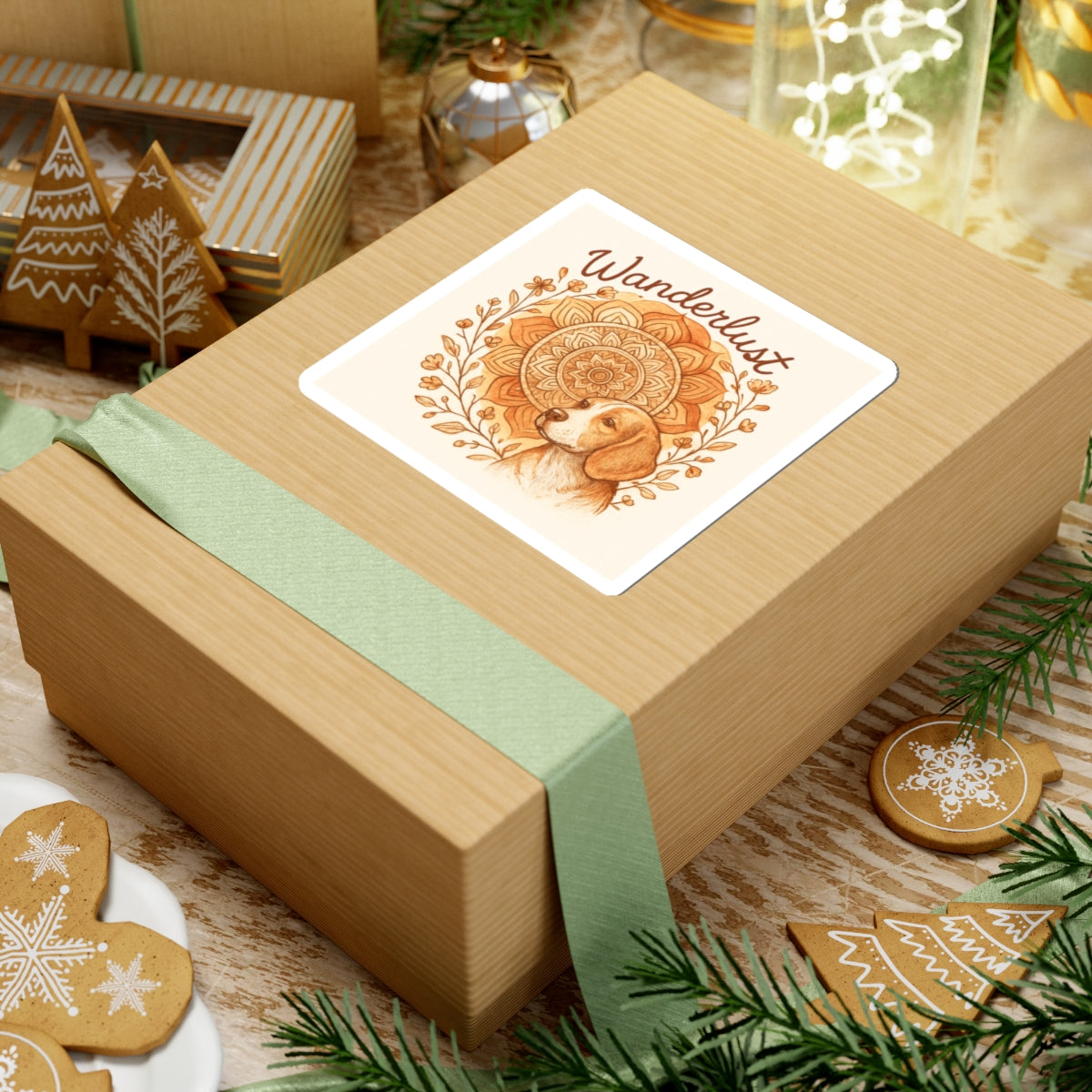 Dogtown Boho Revival "Wanderlust" Kiss-Cut Stickers (Beagle)