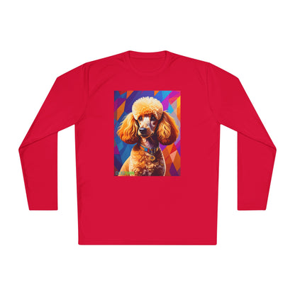 Pup Art Canvas Sport Long Sleeve Tee (Mini Poodle)