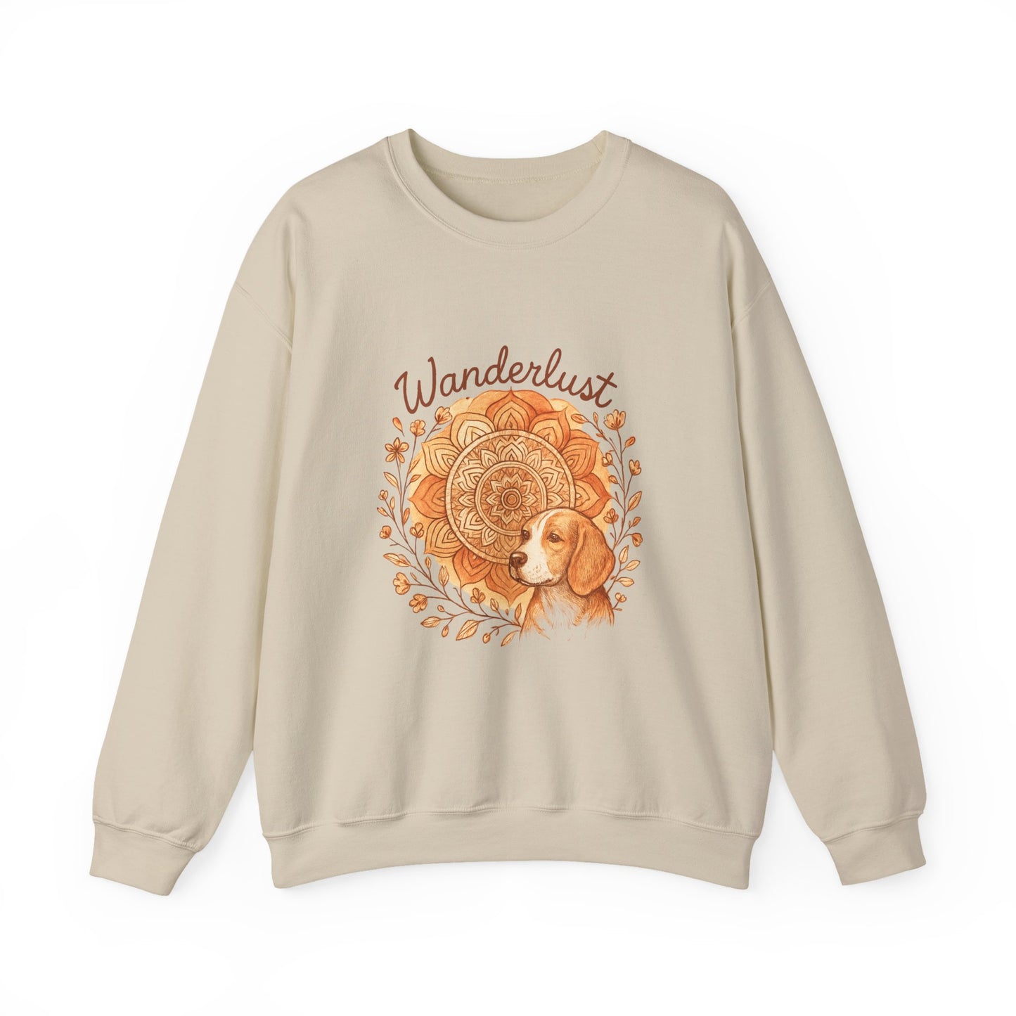 Dogtown Boho Revival "Wanderlust" Unisex Heavy Blend™ Crewneck Sweatshirt (Beagle)