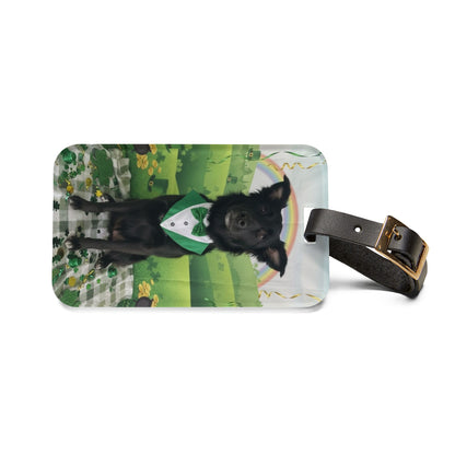 Luna - St. Patrick's Day Dog Luggage Tag