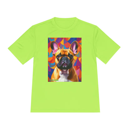 Pup Art Canvas Unisex Moisture Wicking Tee (French Bulldog)