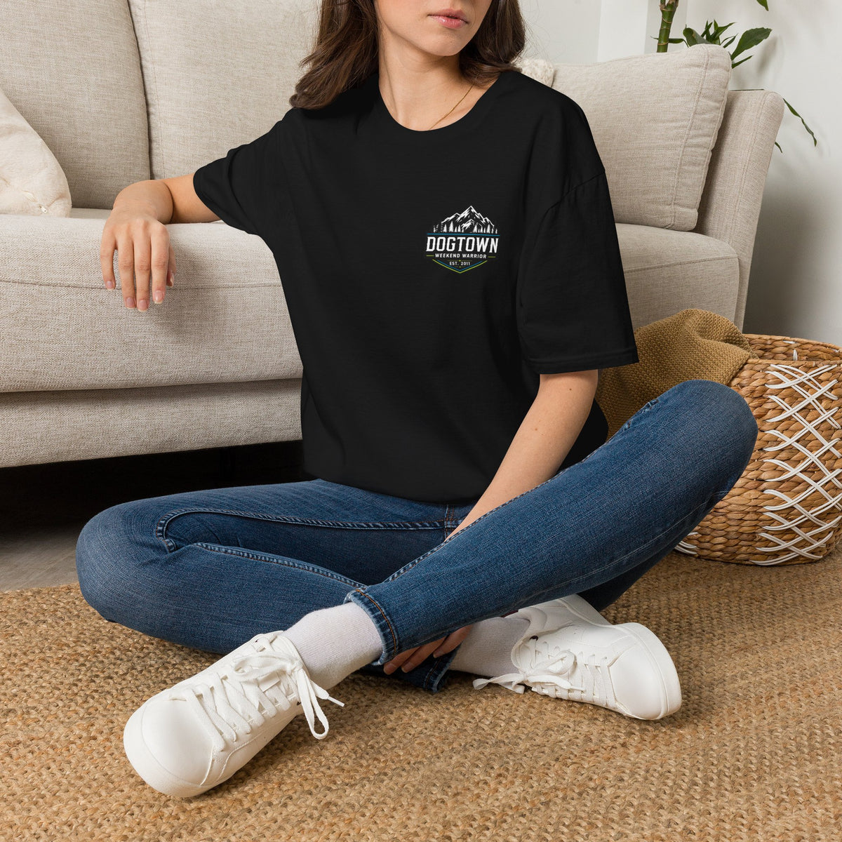 Weekend Warrior Dog T-Shirt — Australian Shepherd Badge Graphic