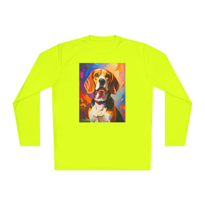 Pup Art Canvas Sport Long Sleeve Tee (Beagle)