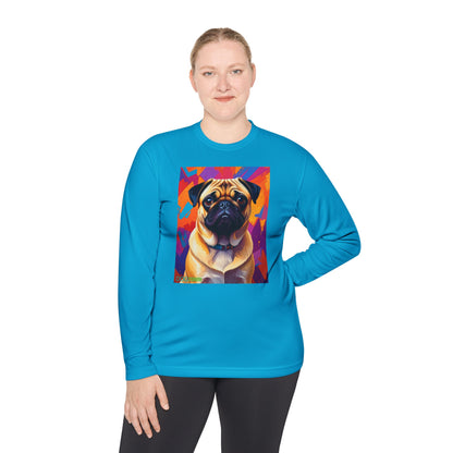 Pup Art Canvas Sport Long Sleeve Tee (Pug)