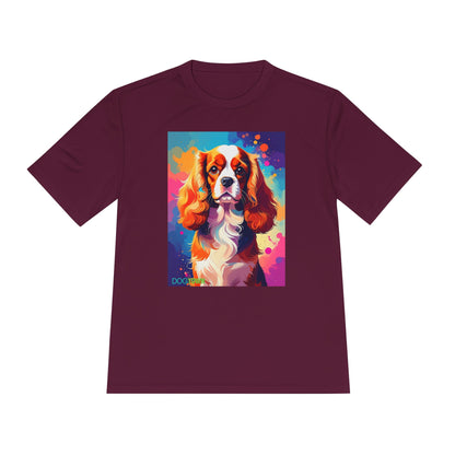 Pup Art Canvas Unisex Moisture Wicking Tee (Cavalier King Charles Spaniel)