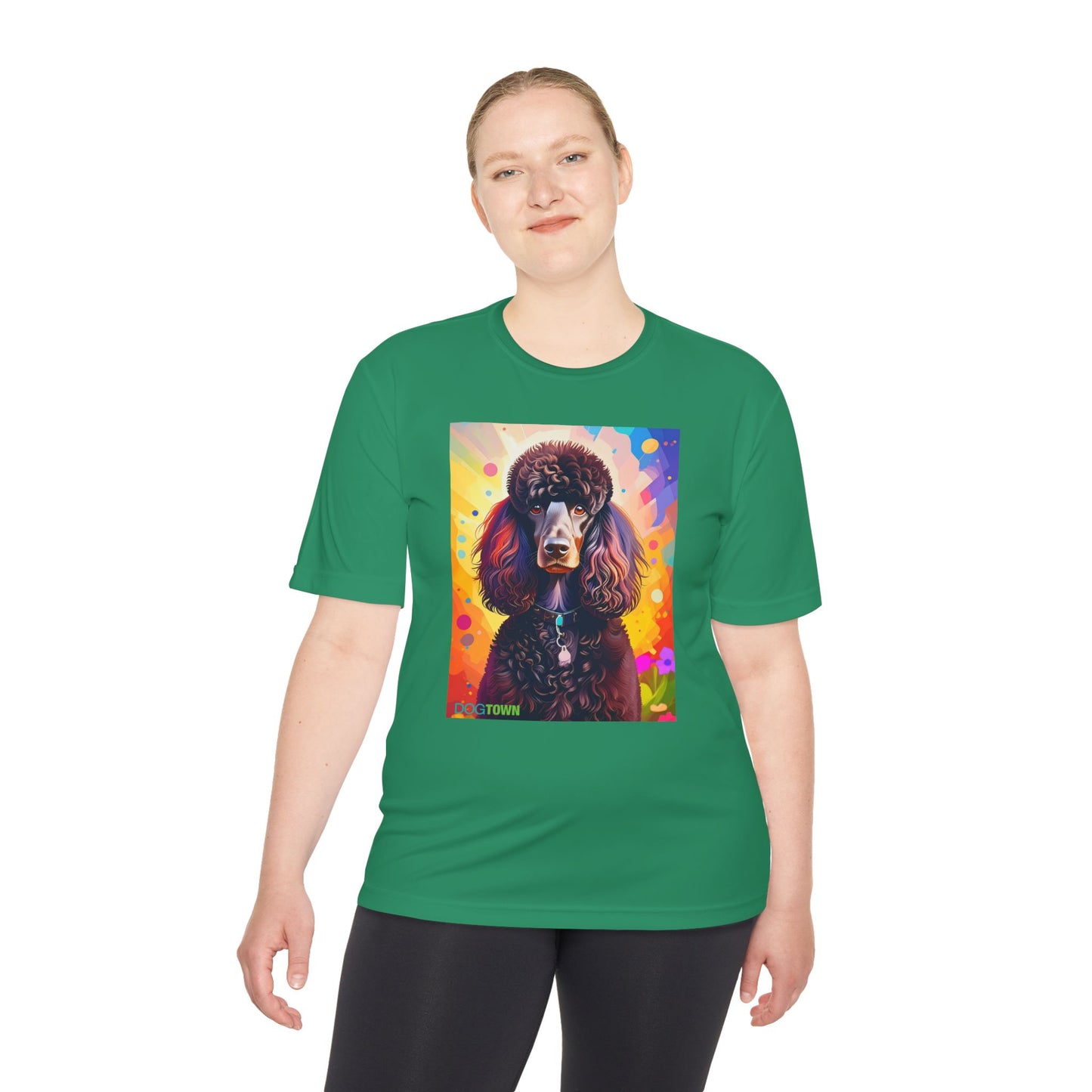 Pup Art Canvas Unisex Moisture Wicking Tee (Poodle Standard)