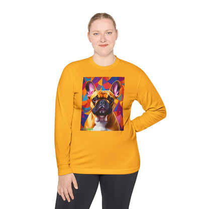 Pup Art Canvas Sport Long Sleeve Tee (French Bulldog)