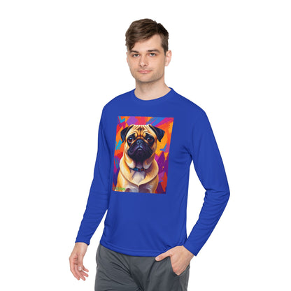 Pup Art Canvas Sport Long Sleeve Tee (Pug)