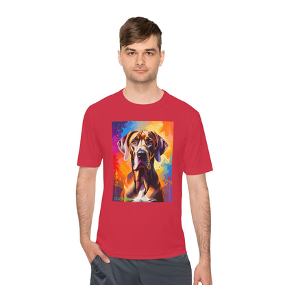Pup Art Canvas Unisex Moisture Wicking Tee (Great Dane)