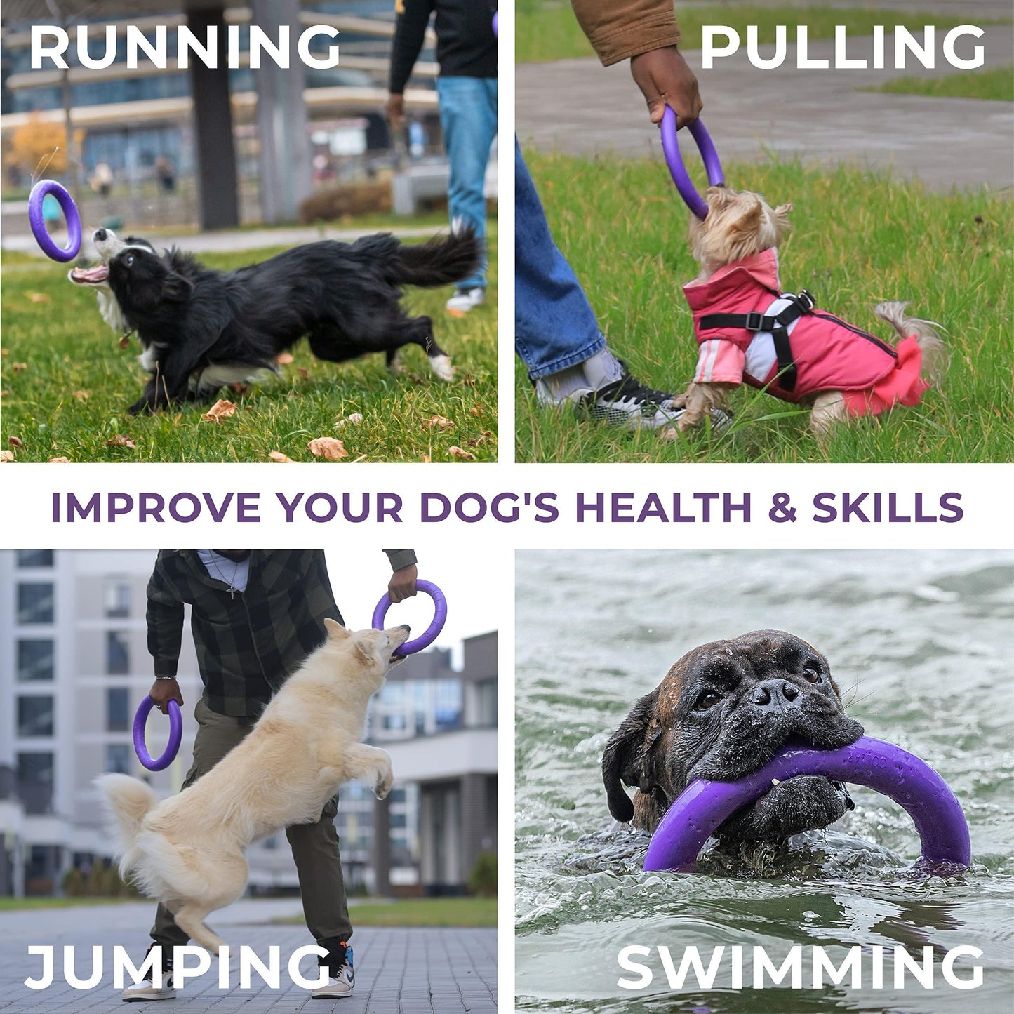 Puller Outdoor Dog Ring Toys   Dog Fetch Toy & Tug of War Dog Toy for