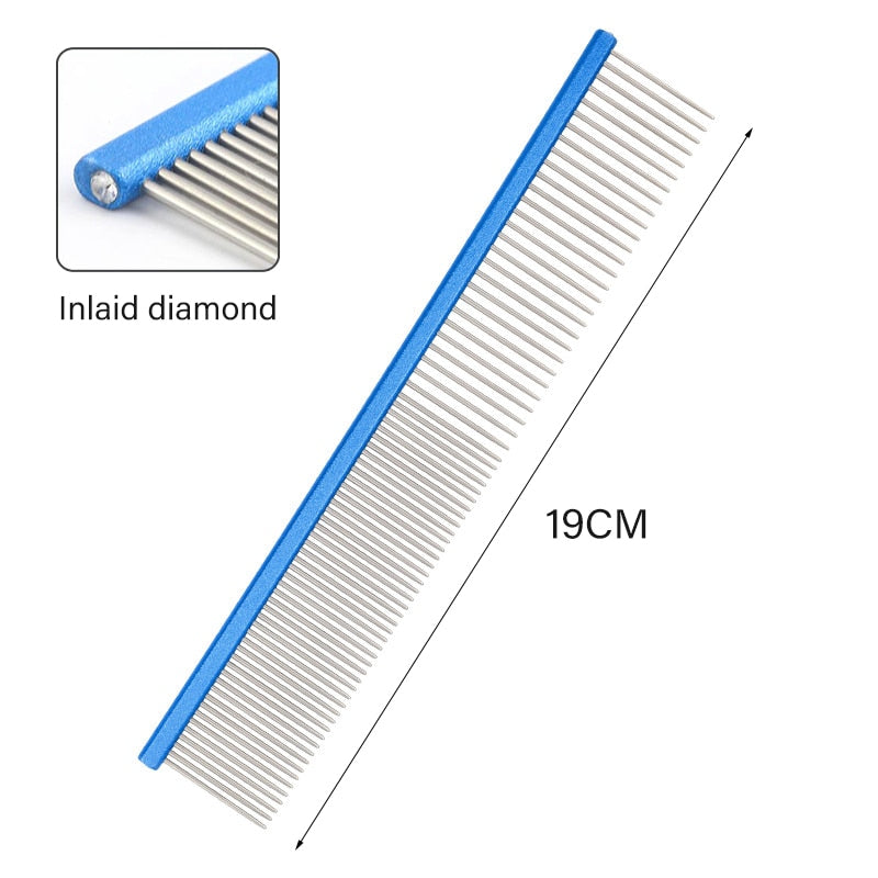 Light Aluminum Pet Comb 6 Colors Optional Professional Dog Grooming