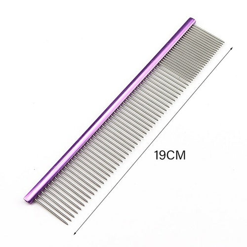 Light Aluminum Pet Comb 6 Colors Optional Professional Dog Grooming