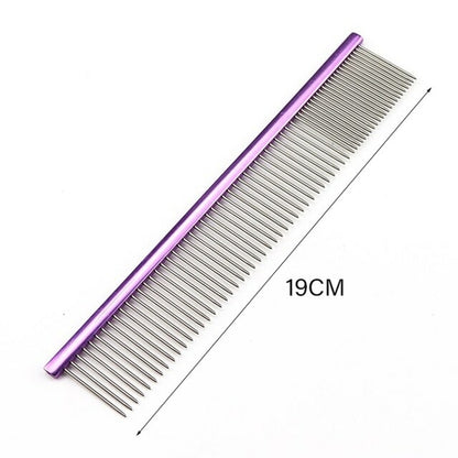 Light Aluminum Pet Comb 6 Colors Optional Professional Dog Grooming