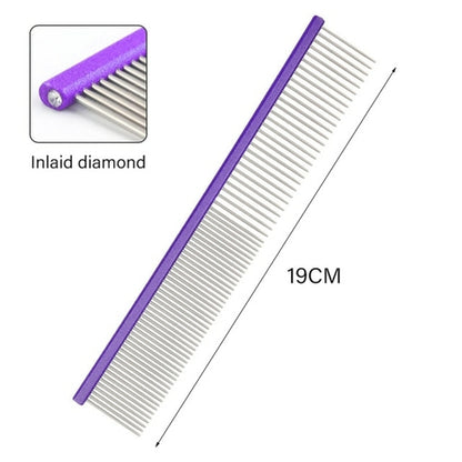 Light Aluminum Pet Comb 6 Colors Optional Professional Dog Grooming