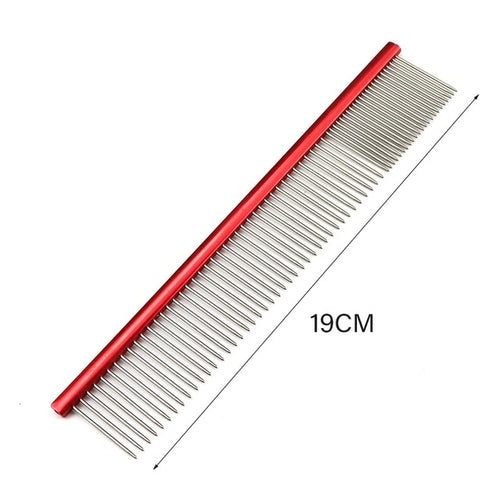 Light Aluminum Pet Comb 6 Colors Optional Professional Dog Grooming