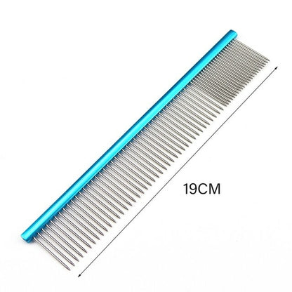 Light Aluminum Pet Comb 6 Colors Optional Professional Dog Grooming
