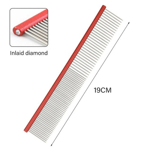 Light Aluminum Pet Comb 6 Colors Optional Professional Dog Grooming