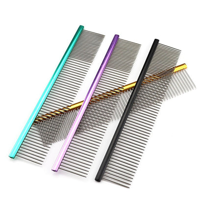 Light Aluminum Pet Comb 6 Colors Optional Professional Dog Grooming