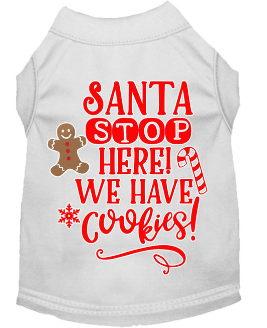 Mirage Pet 51-419 WTXXXL Santa, We Have Cookies Screen Print Dog S