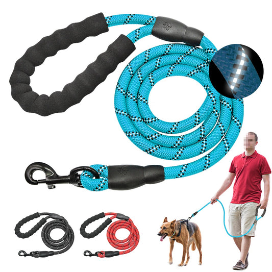 Reflective Large Dog Leash Nylon Rope Pet Running