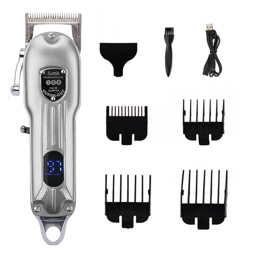 Professional Dog Hair Clipper All Metal Rechargeable Pet Trimmer Cat