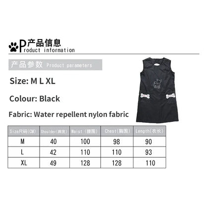 Waterproof Nylon Dog Grooming Apron with Pockets