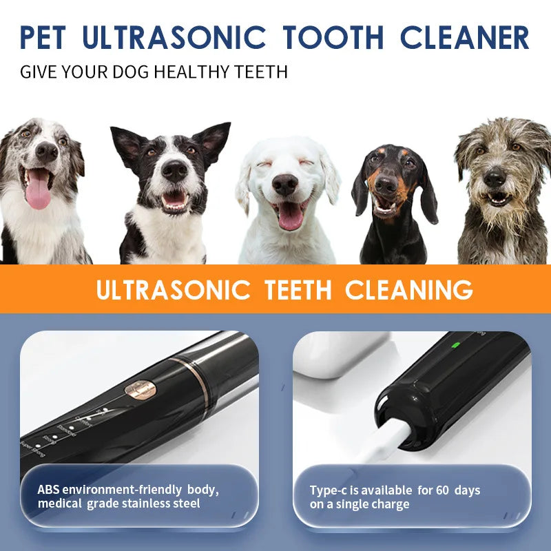 Ultrasonic Portable Electric Dog Toothbrush Professional Plaque