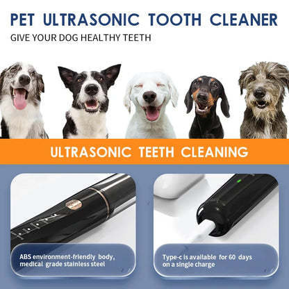 Ultrasonic Portable Electric Dog Toothbrush Professional Plaque