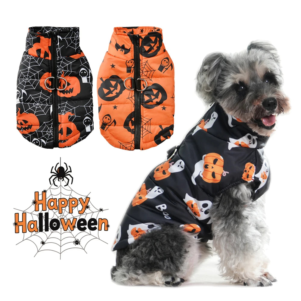 Halloween Pet Dog Costume Winter Warm Clothes For Small Medium Dogs