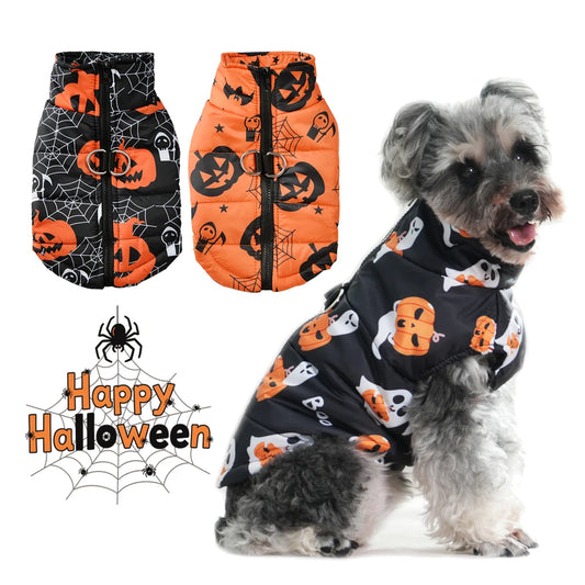 Halloween Pet Dog Costume Winter Warm Clothes For Small Medium Dogs