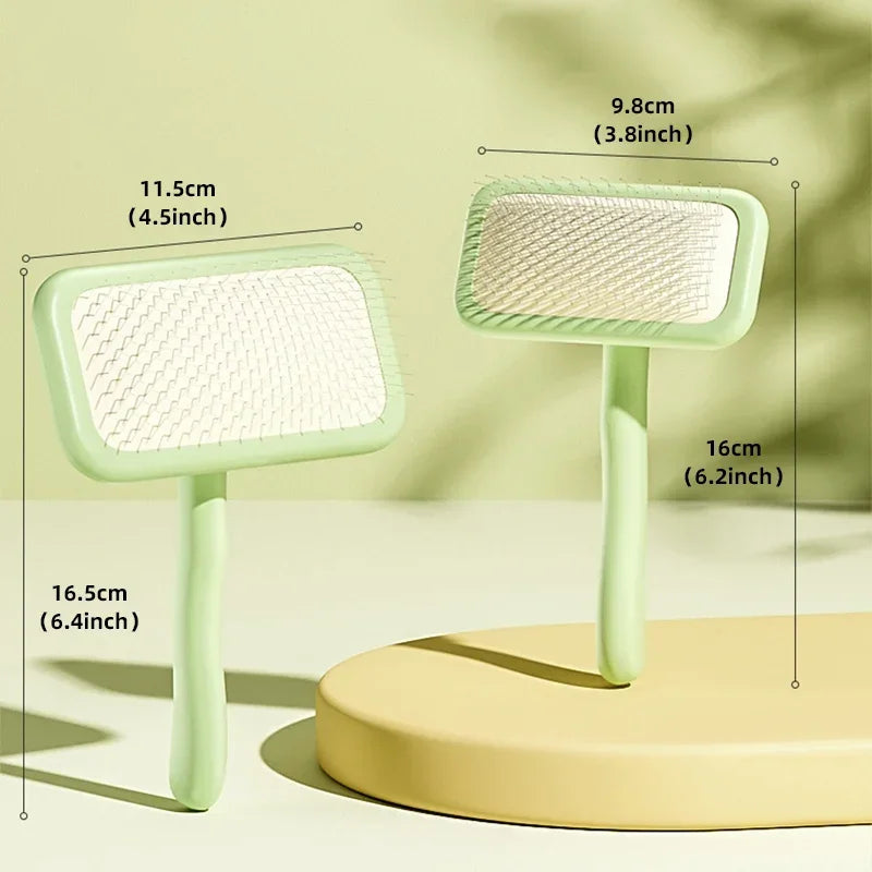 Professional Pet Grooming Brush Dual Tone Handle Dense with Metal Teeth