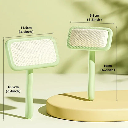 Professional Pet Grooming Brush Dual Tone Handle Dense with Metal Teeth