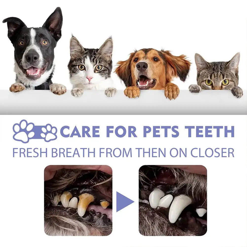 Pet Dental Spray Reduces Plaque & Tartar Buildup Dog Cleaning Bad