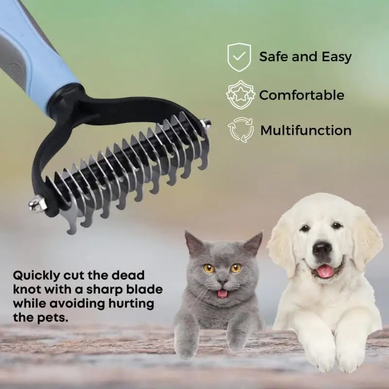 Professional Dog or Cat Hair Removal Comb Brush for Shedding