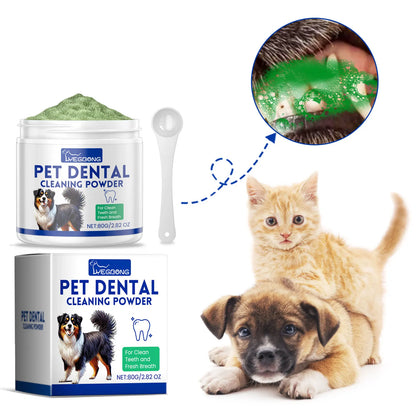 Pet Tooth Cleaning Powder Teeth Stain Remover Eliminates Bad Breath
