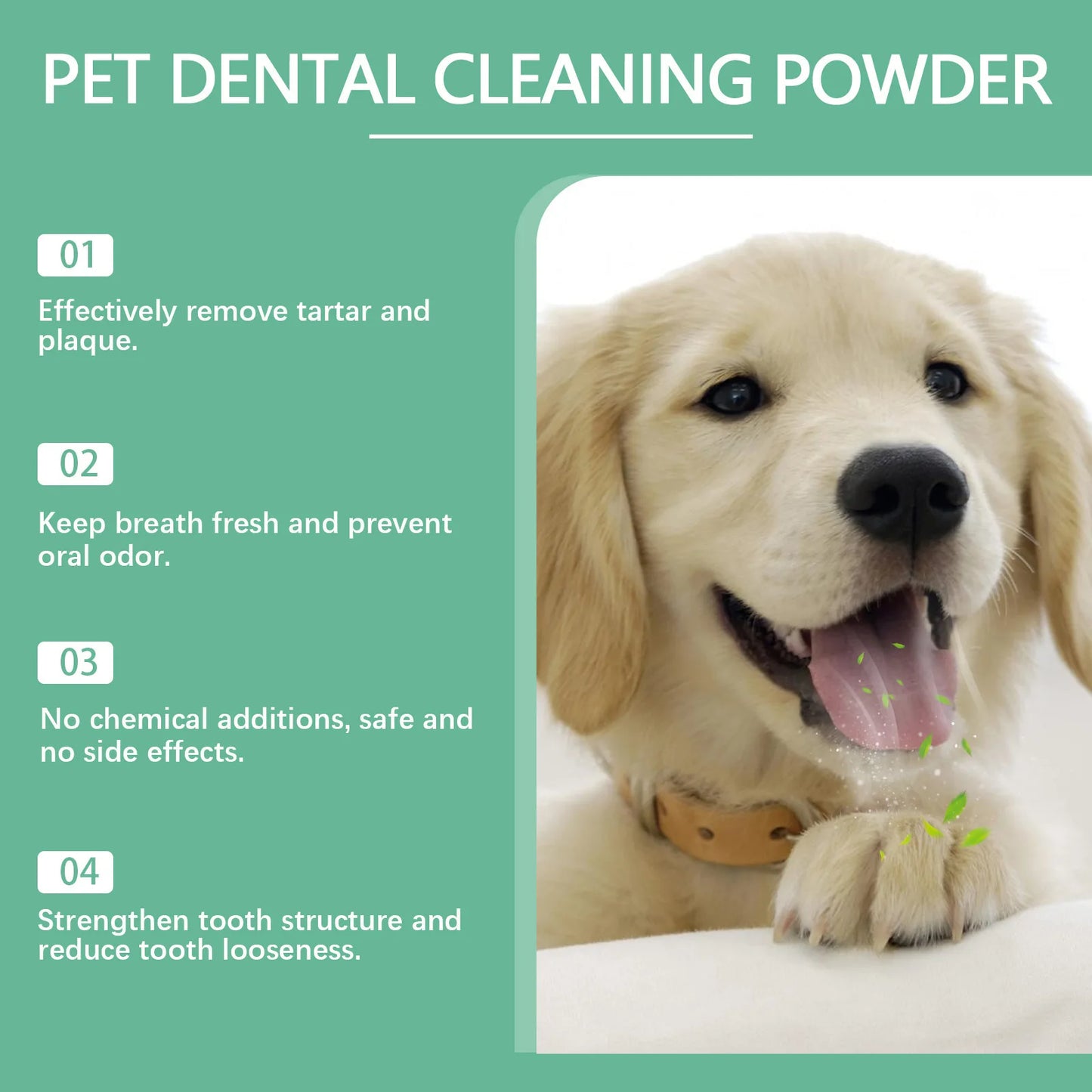 Powder For Dogs Teeth Prevents Tartar Eliminates Oral Odors Plaque