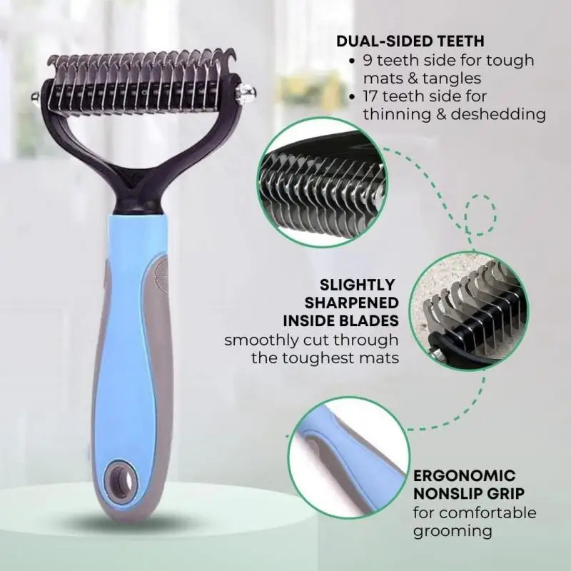 Professional Dog or Cat Hair Removal Comb Brush for Shedding