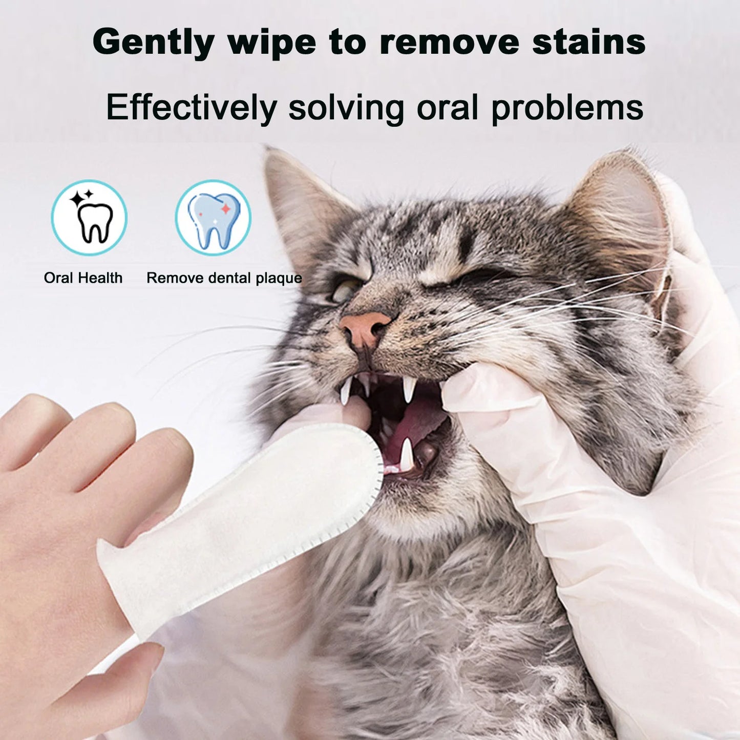 Teeth Cleaning Dental Finger Wipes for Dogs