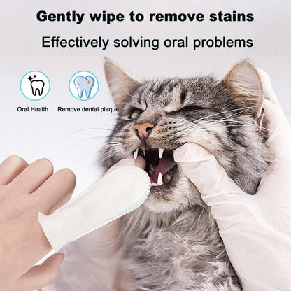 Teeth Cleaning Dental Finger Wipes for Dogs