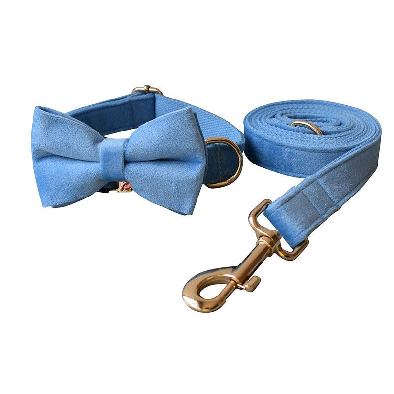 Luxury Velvet Dog Collar And Leash Set-4