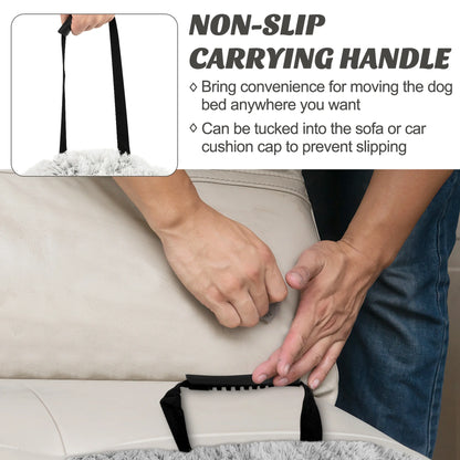 Plush Calming Dog Couch Bed with Anti-Slip Bottom 