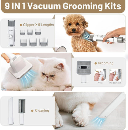 Dog Grooming Kit Pet Hair Cleaning Low Noise Vacuum Cleaner And