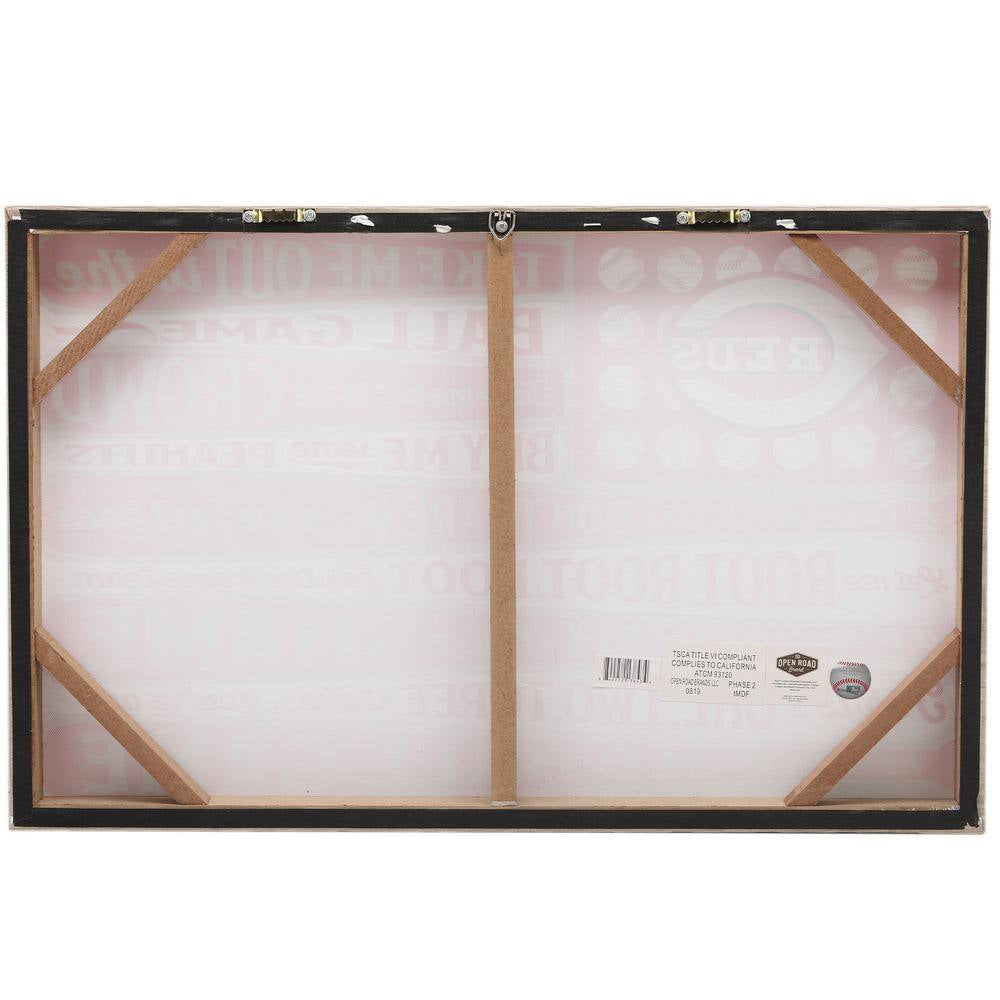 Cincinnati Reds Canvas Flag Wall Art