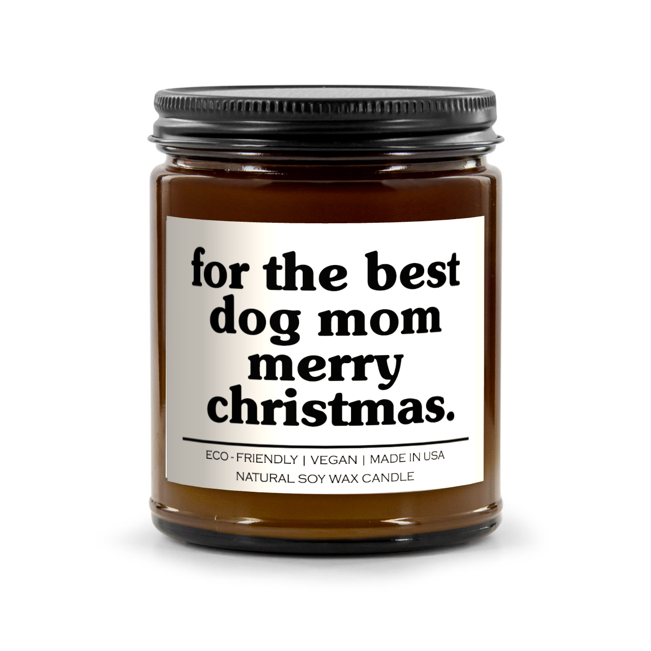 For The Best Dog Mom Merry Christmas Candle