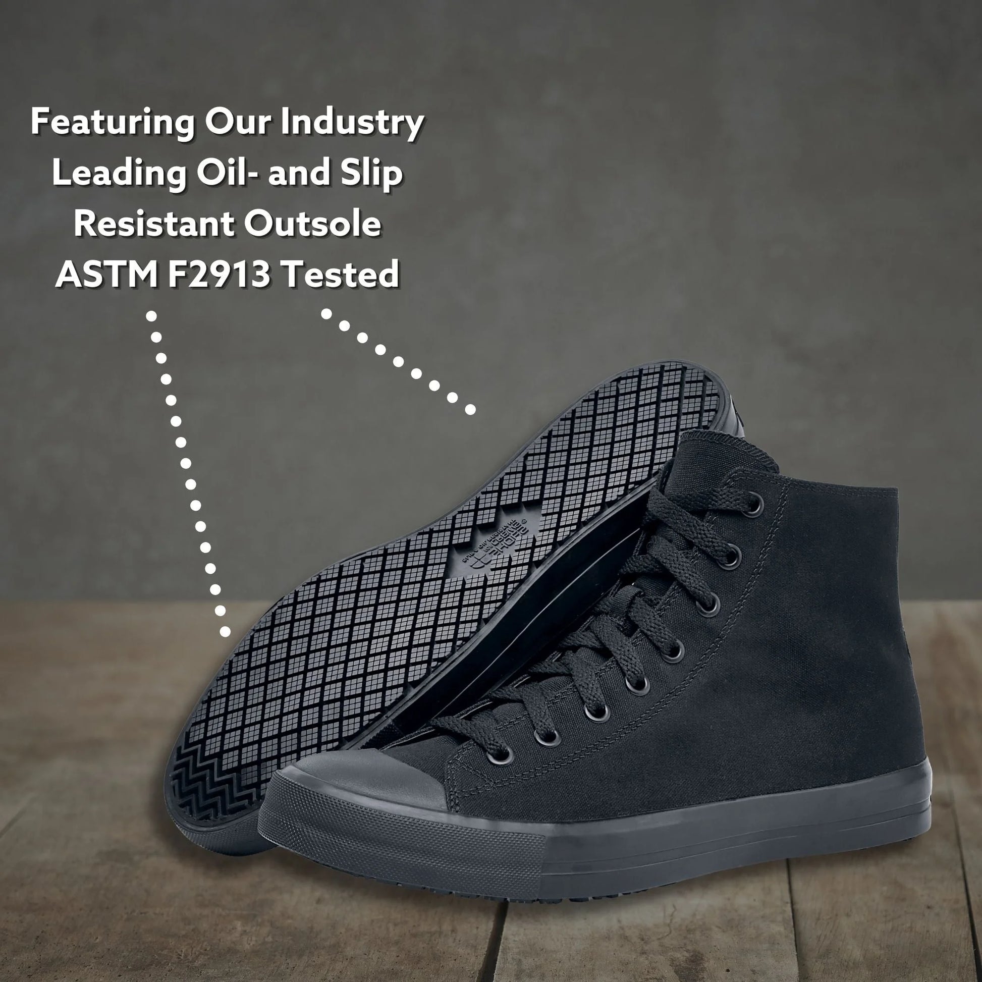 Pembroke, Men'S, Women'S, Unisex Slip Resistant Work Shoes, Water Resistant, Black Canvas