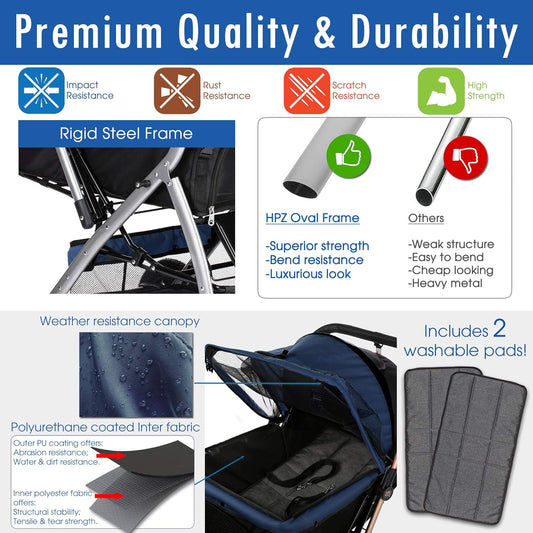 Premium Heavy Duty Dog Stroller