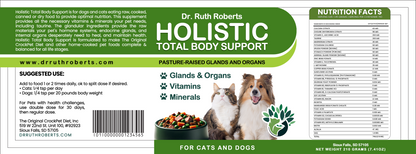 PRE-ORDER Holistic Total Body Support – Multivitamin & Glandular Support for Dogs and Cats