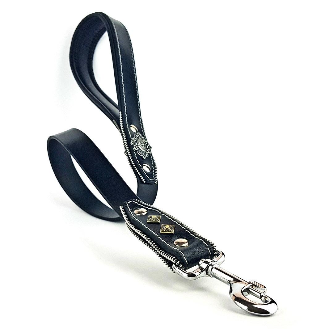 The ''Aztec'' Black leash by BESTIA